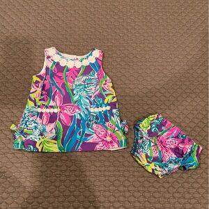 Lilly Pulitzer party all the tidy baby dress and bloomers